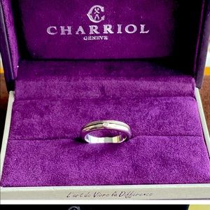 Charriol engagement ring sterling silver,round solitaire diamond NIB, si…